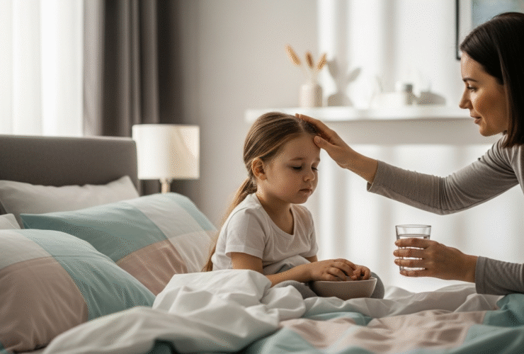 Jak pomóc dziecku przy wymiotach?