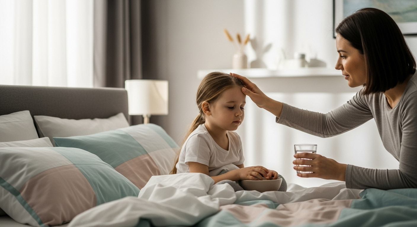 Jak pomóc dziecku przy wymiotach?