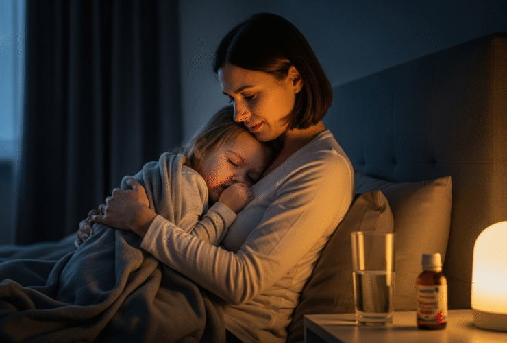 Jak pomóc dziecku z duszącym kaszlem w nocy?
