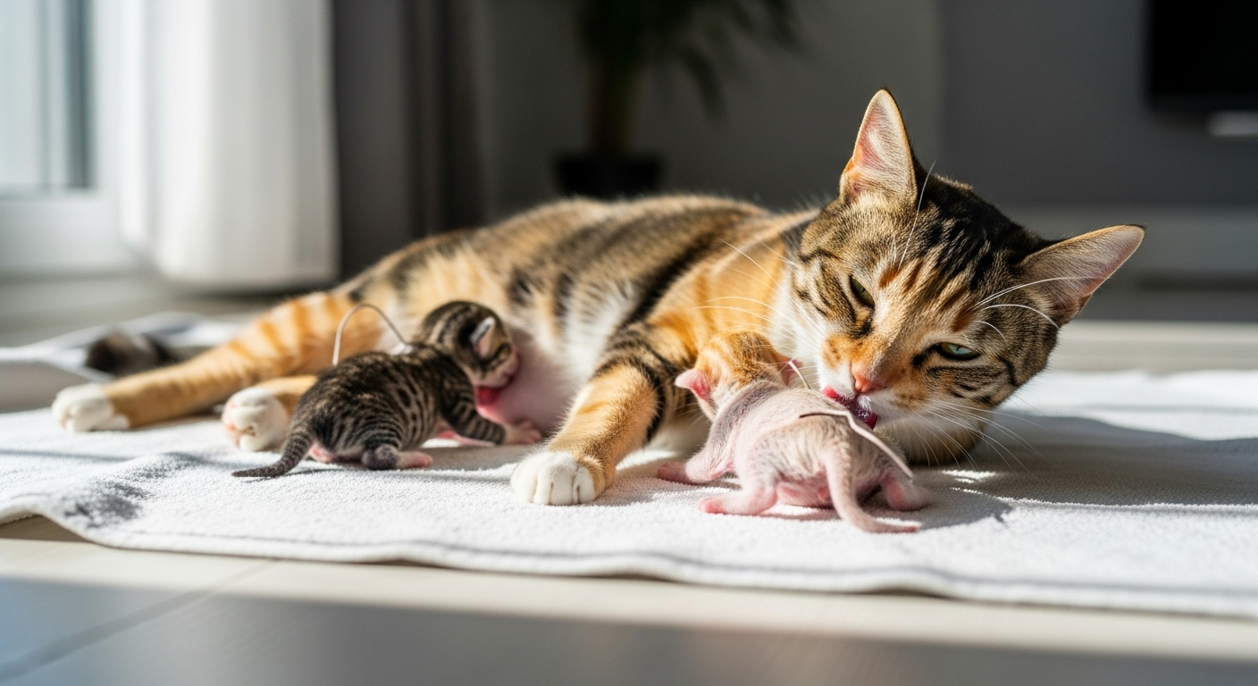 Jak pomóc kotce przy porodzie?