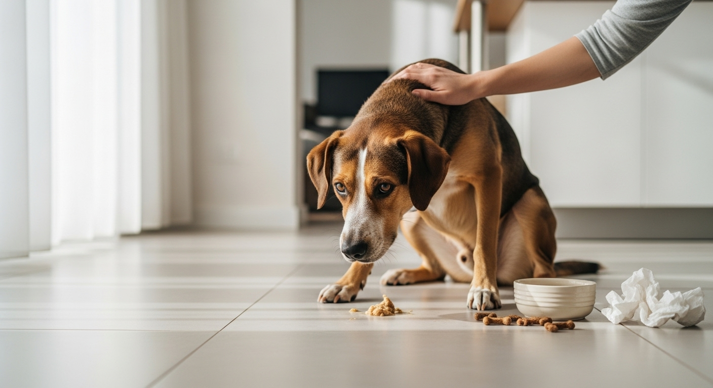 Jak pomóc psu przy wymiotach?